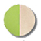 swatch of spring green and beige Napa leather